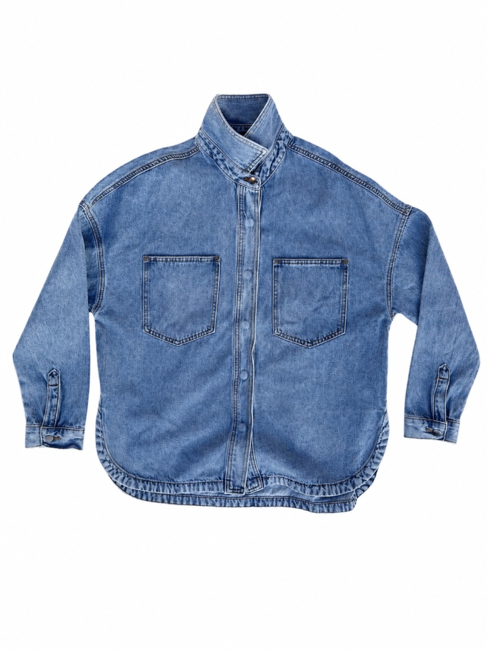 NWT MIOU MUSE Washed Denim Shacket Size S